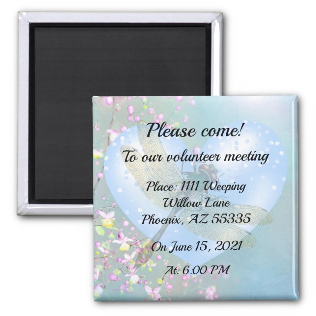 Save the Date Meeting Magnet (Front)
