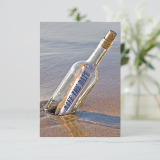 "Save The Date" message in a bottle Save The Date Zazzle