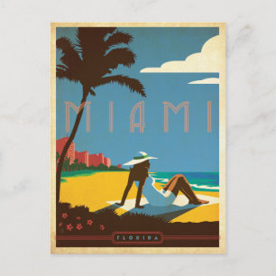 Save the Date Miami, FL Announcement Postcard