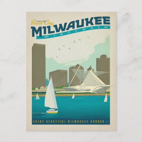 Save the Date  Milwaukee WI Announcement Postcard
