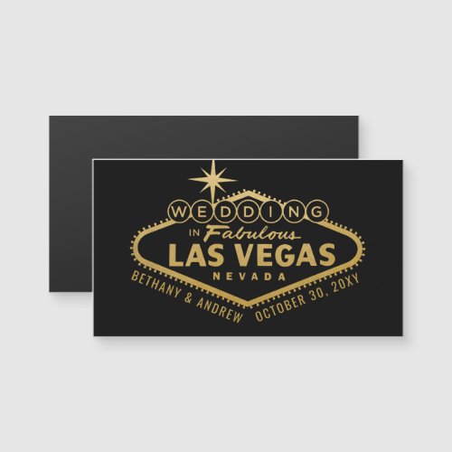 Save the Date Mini Magnet for Las Vegas Wedding