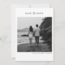 Save the date - minimalist elegant with photo
