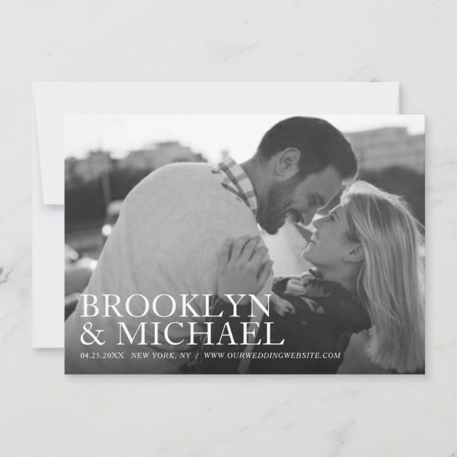 Save the Date Minimalist Wedding Announcement (Front)