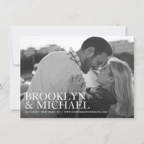 Save the Date Minimalist Wedding Announcement