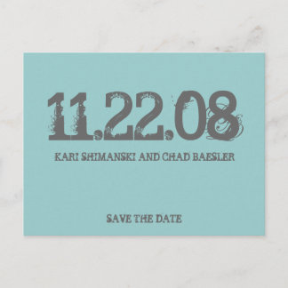 Save the date modern! announcement postcard