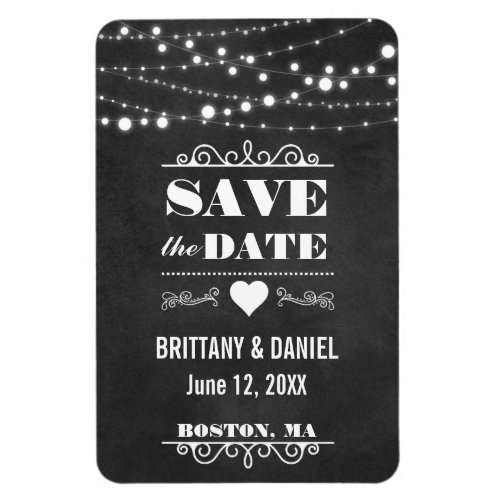 Save The Date Modern Chalkboard Magnet WL