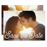 Save the Date Modern Engagement Photo Card