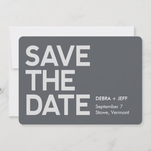 Save the Date Modern Grey