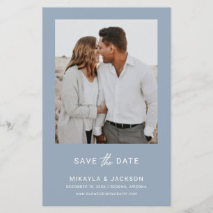 Save the Date Modern Minimalist Framed Photo