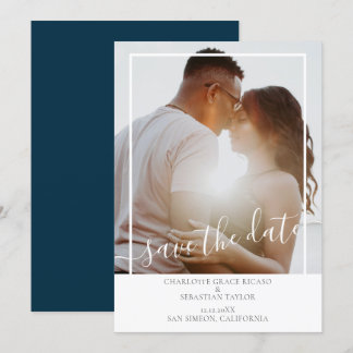 Save The Date Modern Personalized Photo Announcement