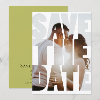 Save The Date Modern Personalized Photo Announcement
