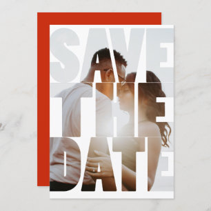 Save The Date Modern Personalized Photo Announcement