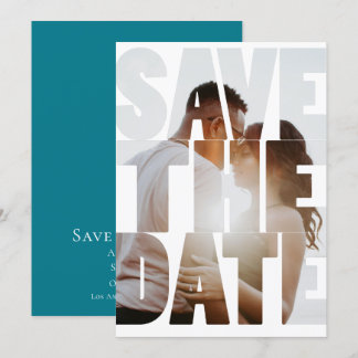 Save The Date Modern Personalized Photo Announcement