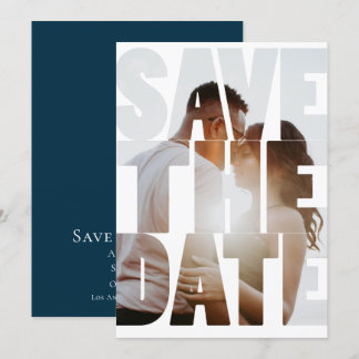 Save The Date Modern Personalized Photo Announcement