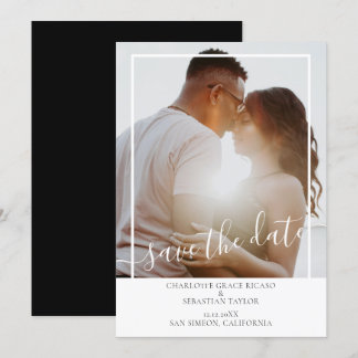 Save The Date Modern Personalized Photo Announcement