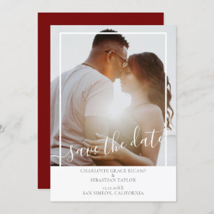 Save The Date Modern Personalized Photo Announcement