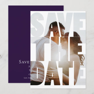 Save The Date Modern Personalized Photo Announcement