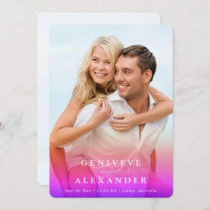 SAVE THE DATE modern photo retro filter overlay Invitation