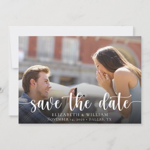 Save The Date Modern Photo Wedding Announcement