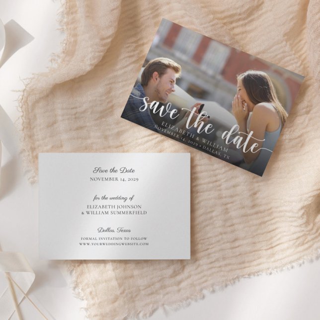 Save The Date Modern Photo Wedding Announcement (Creator Uploaded)