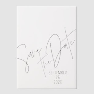 Save the Date Modern Typography Overlay Vellum Invitations