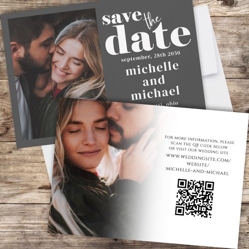 Save the Date Modern Wedding Photo Website
