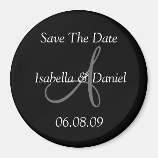 Save The Date Monogram Magnet