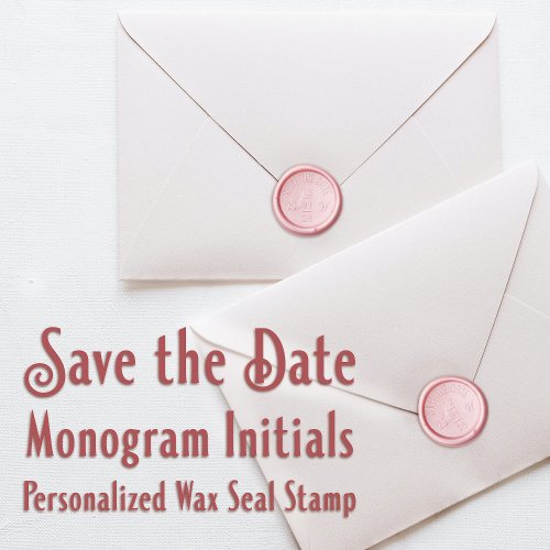 Save the Date Monogram Template Wax Seal Stamp
