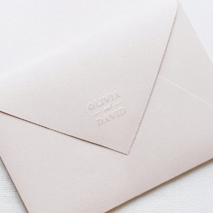 Save The Date Monogram Wedding Couple Name Embosser