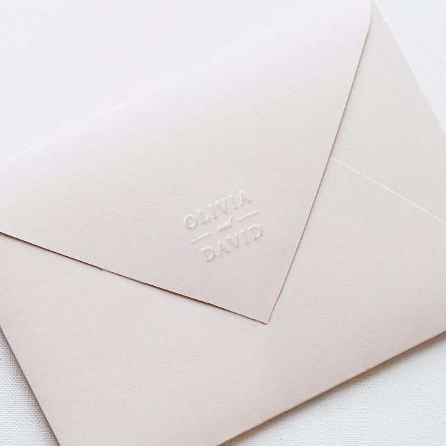 Save The Date Monogram Wedding Couple Name Embosser (Creator Uploaded)