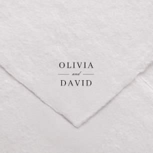 Save The Date Monogram Wedding Couple Name Self-inking Stamp