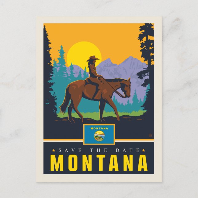 Save the Date | Montana Invitation Postcard (Front)