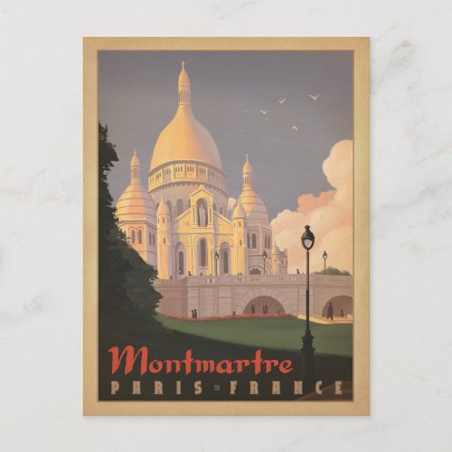 Save the Date  Montmartre _ Paris France Announcement Postcard