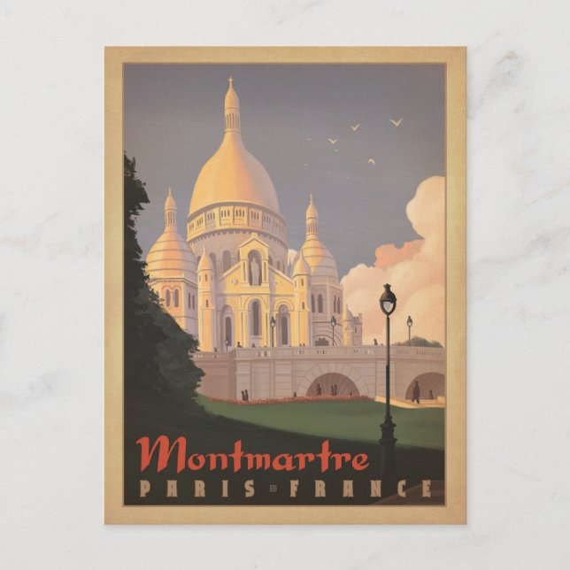 Save the Date | Montmartre - Paris, France Announcement Postcard (Front)