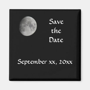 Save the Date Moon Magnet