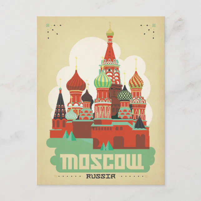 Save the Date | Moscow, Russia Announcement Postcard | Zazzle