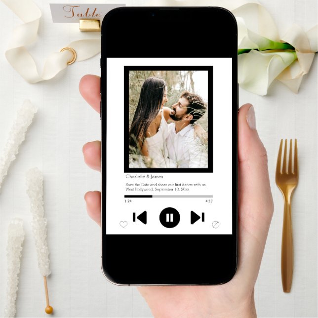 Save The Date Music Player First Dance Photo (Front Digital)