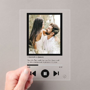 Save The Date Music Player First Dance Photo