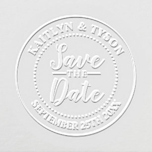 Save The Date Name And Date Embosser
