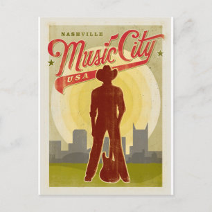 Save the Date Nashville, TN - Music City USA Announcement Postcard