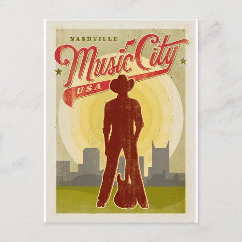 Save the Date  Nashville TN _ Music City USA Announcement Postcard