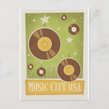 Save The Date | Nashville  Tn - Records Announcement Postcard by AndersonDesignGroup at Zazzle