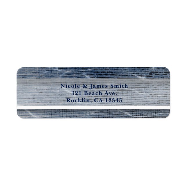 SAVE THE DATE Nautical Beach Engagement Invitation Label (Front)