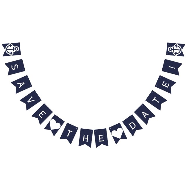 Save The Date Nautical Bunting Photo Prop Bunting Flags (All)