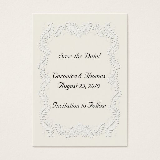 Customizable Save the Date Neutral Business Card Templates