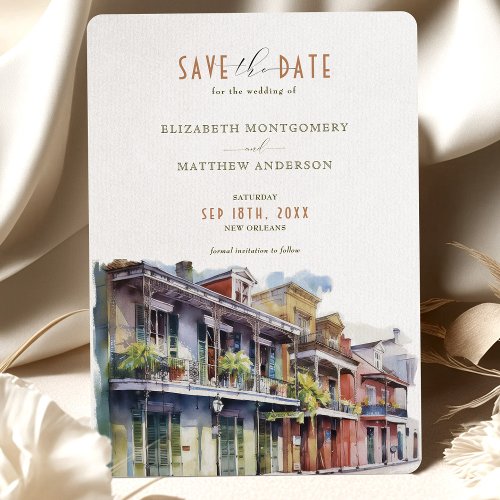 Save The Date New Orleans City French Quarter Invitation