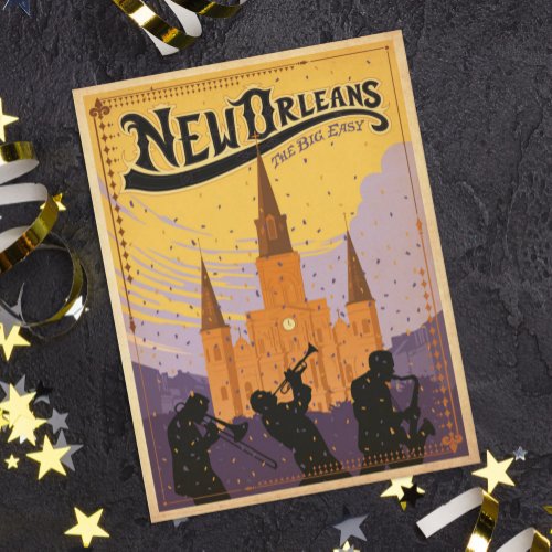 Save the Date  New Orleans LA Announcement Postcard