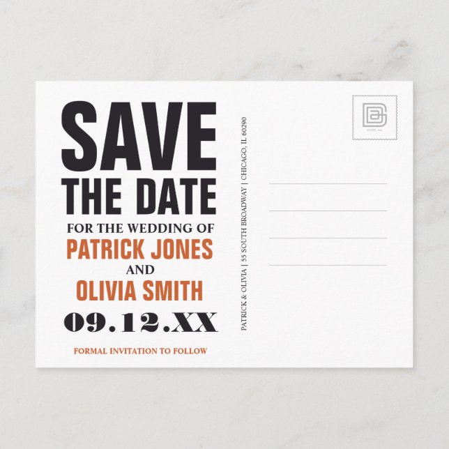 Save the Date | New York Minute Announcement Postcard