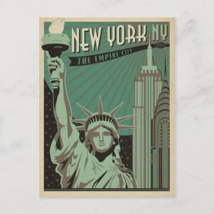 Save the Date   New York - The Empire City Announcement Postcard