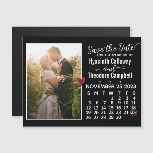 Save the Date November 2023 Calendar Photo Magnet